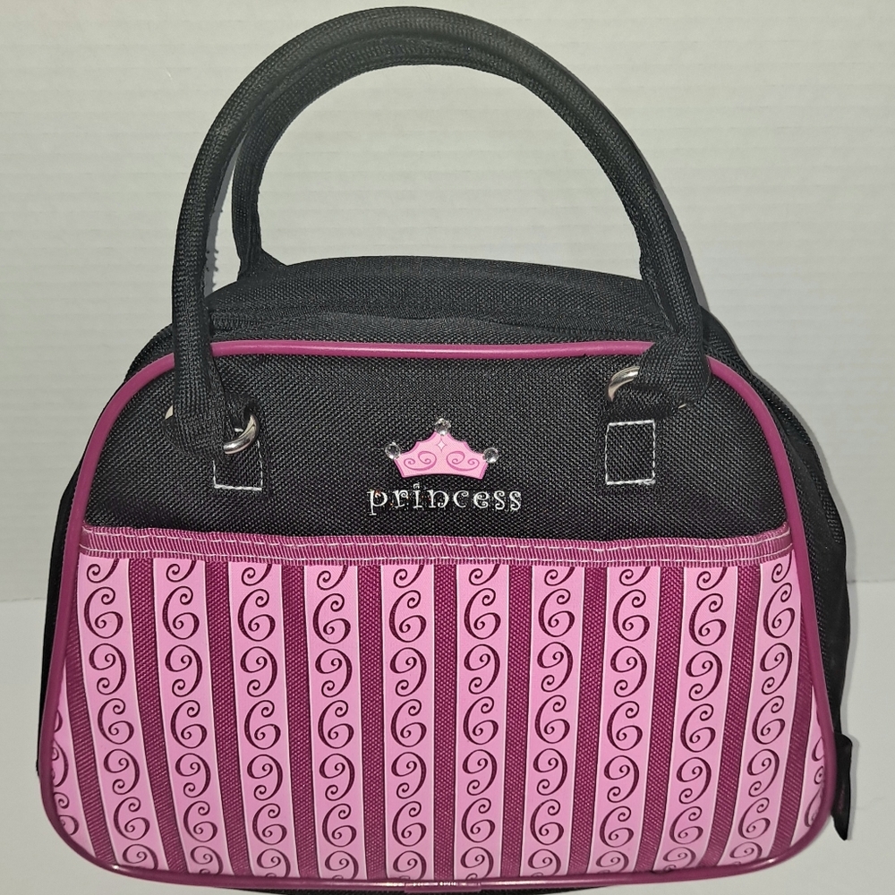 Princess Crown Black and Pink Insulated Sachel Bag By Thermos